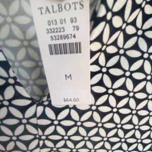 TALBOTS BLCK AND WHITE TOP